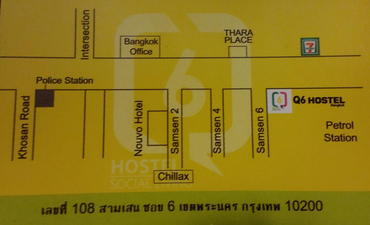 Q6 At 6 Vandrehjem Bangkok Eksteriør billede